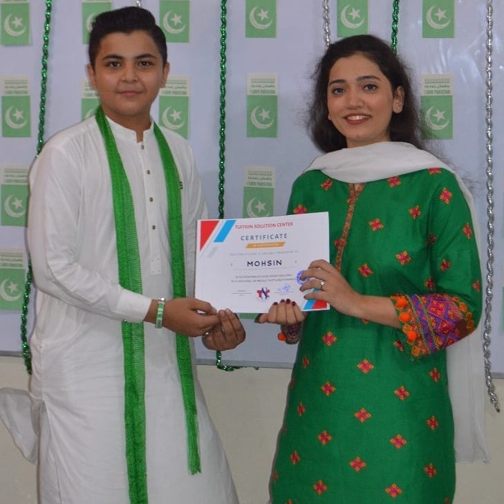 Certificate ceremony at Tuition Solution